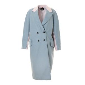 Paul Smith Bicolor Long Coat With Tailored Collar - NWT
